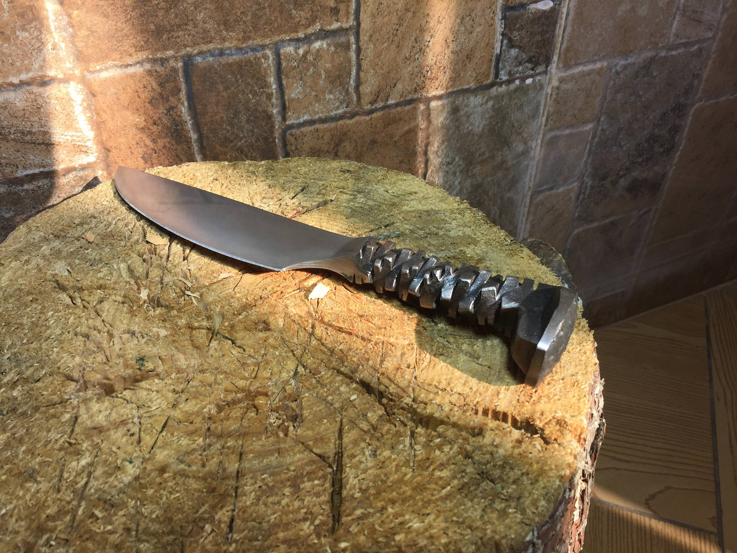 Railroad spike knife, viking knife, iron gifts, manly gifts, mens gifts, wedding anniversary gift, 6th anniversary gift for him, 6 year