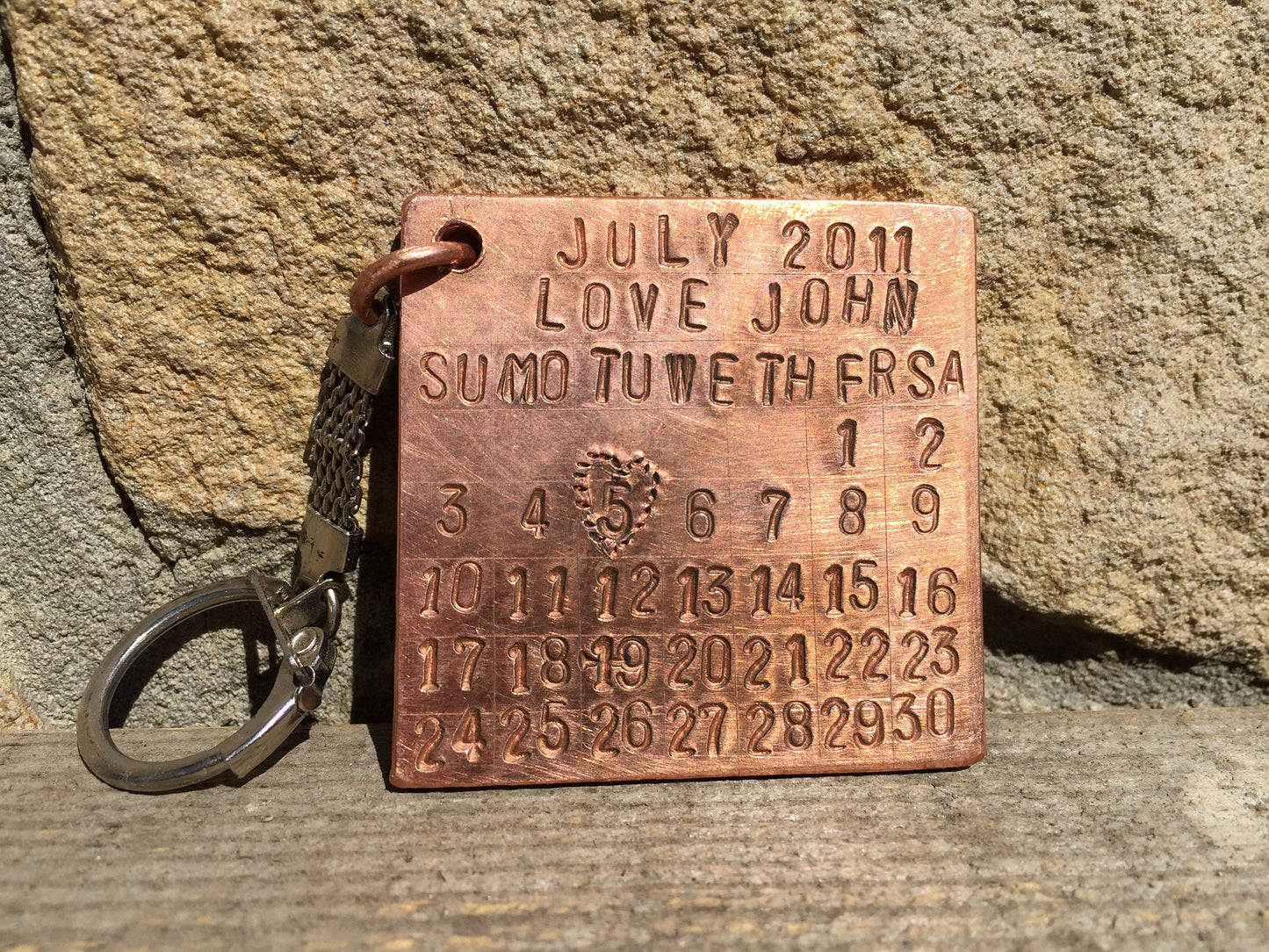 Copper gift, copper anniversary, copper, 7th anniversary, 7 year gift, 7 years, copper gift for him, copper gift for her, copper keychain