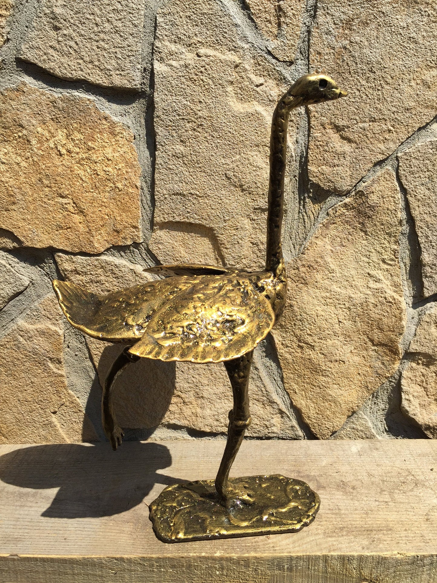 Iron ostrich, birdie, iron bird, metal bird, bird gifts, bird garden decor, bird gifts for mom, bird gifts for women, yard art, garden art