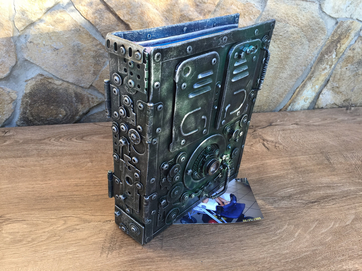 Steampunk photo album, industrial album, photo gifts, photo album, photo frame, photo, photo album cover,scrap metal welded,photo gift ideas