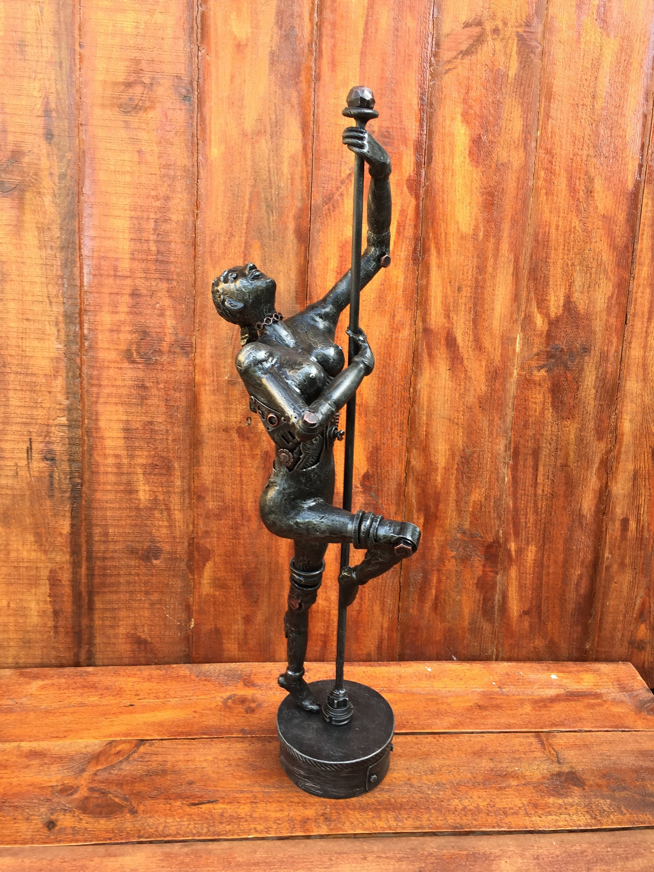 Steampunk woman, steampunk figure, steampunk figurine, steampunk statu ...