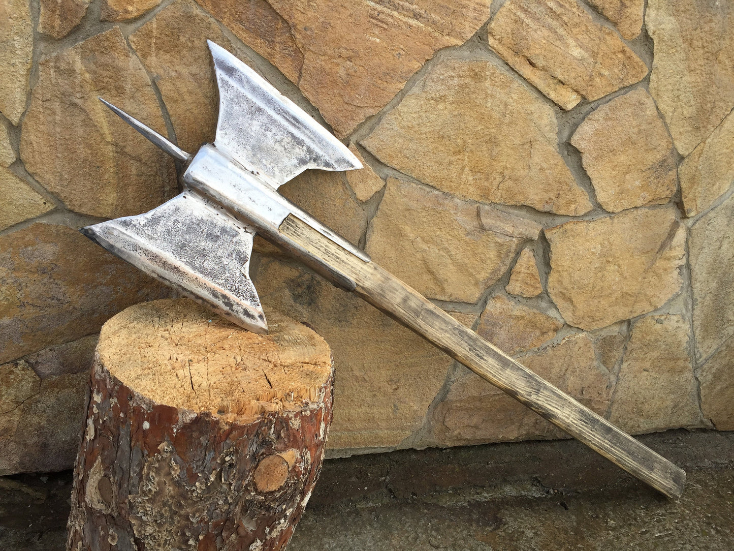 Double head axe, viking axe, tomahawk, hatchet, mens gifts, medieval axe, viking camp, Norse axe, viking camp kit, viking gifts, iron gifts