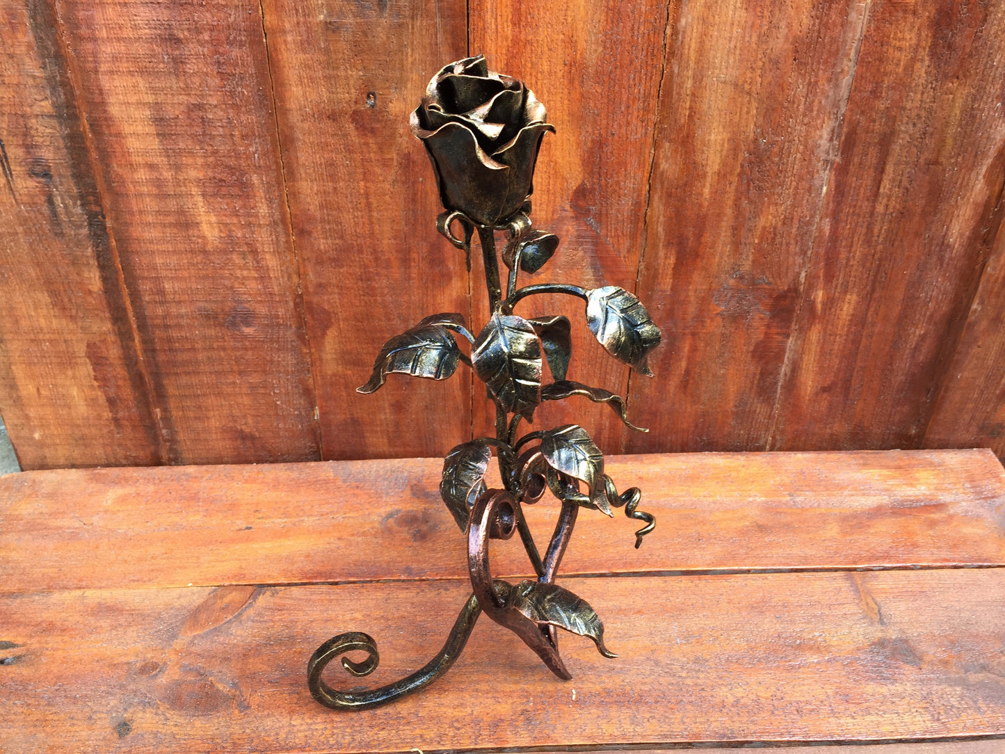 Iron rose, metal rose, steel rose, wedding anniversary, anniversary gift, steampunk, gift for her, metal statue, metal sculpture,forged rose