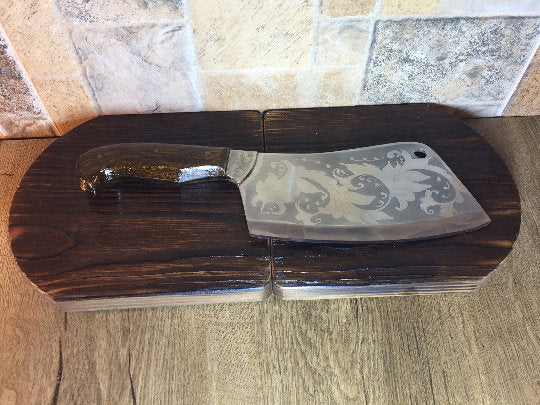 Stainless steel butcher knife, engraved knife, meat knife, meat cleaver, chef knife, kitchen knife, cook knife, chef gifts, meat chopper