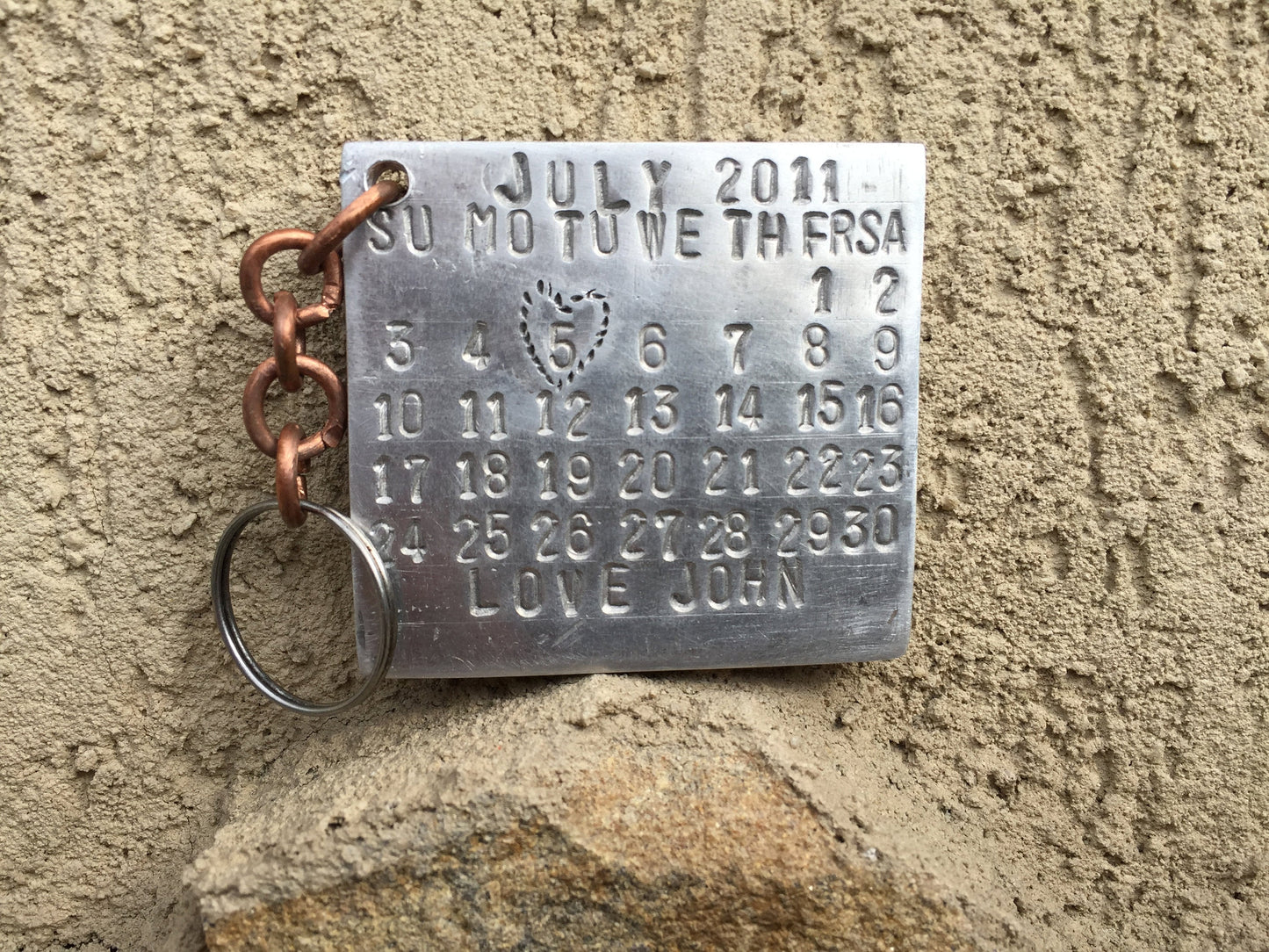 10th wedding anniversary, aluminium gift, calendar, keyring, save the date, special day, birthday gift, keychain, gift for partner, 10 years