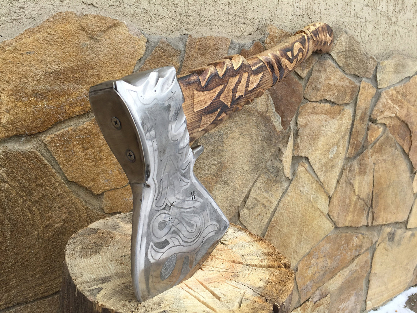 Medieval axe, viking axe, tomahawk, bearded axe, wikinger art, 6th anniversary gift, womens gift, mens gift, birthday gift, gift for men