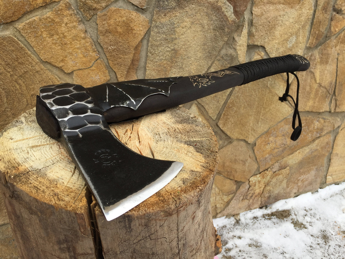 Viking axe with wings, tomahawk, axe, mens gift, gifts for men, viking knife, manly gifts, viking gifts, viking ax, iron gifts for him