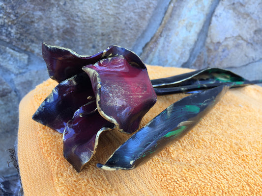 Iron tulip, iron gift for her, iron anniversary gift, iron gifts, Mother's day gift, iron flower, hand forged flower, hand forged tulip