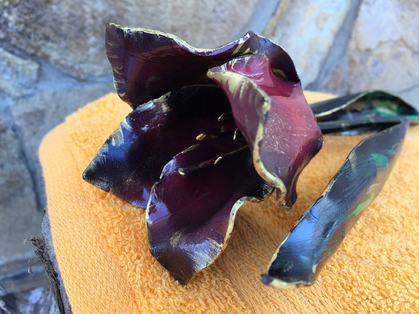 Iron tulip, iron gift for her, iron anniversary gift, iron gifts, Mother's day gift, iron flower, hand forged flower, hand forged tulip