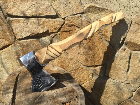 Viking axe, survival axe, tomahawk, the best present, etching steel, wood art, carving, chopping axe, viking hatched, viking, bearded axe