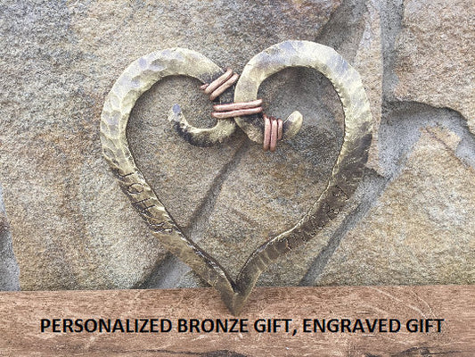 Personalized bronze gift, 8th anniversary gift, bronze anniversary gift, bronze gifts, 8 year gifts, custom bronze gift,engraved bronze gift
