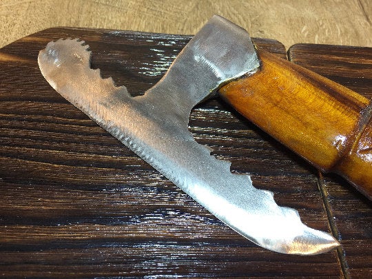 Stainless steel kitchen axe, kitchen hatchen, kitchen axe, kitchen knife, viking axe, medieval axe, wood carving, kitchen utensils, meat axe
