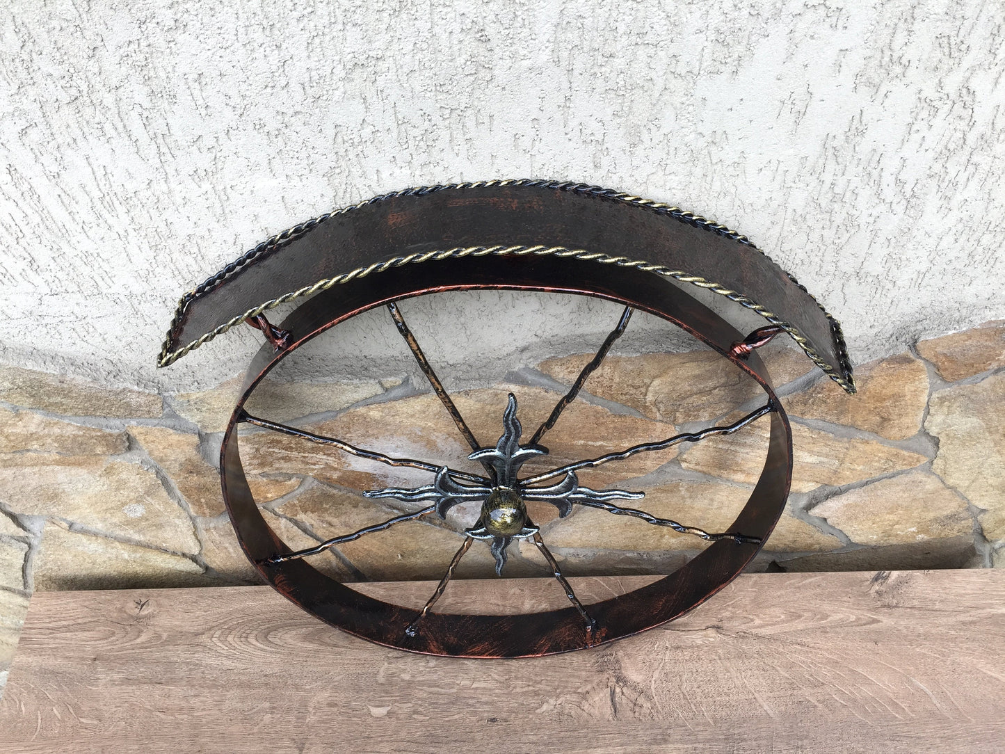 Iron wheels, iron wheel farm, metal wheels, iron wheelbarrow, metal wheel barrow, metal wheelbarrow, iron gifts, yard art, rustic wall decor