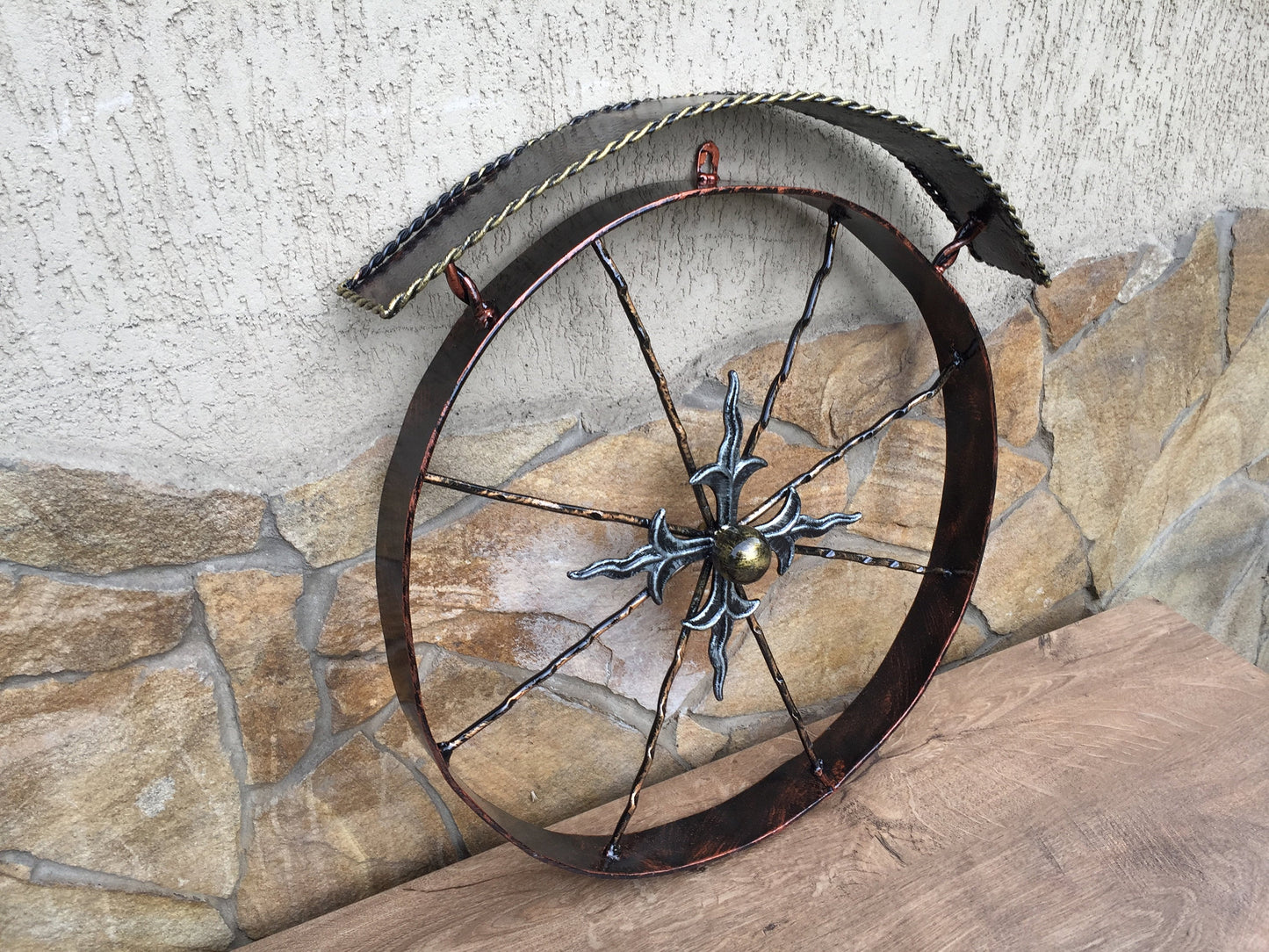 Iron wheels, iron wheel farm, metal wheels, iron wheelbarrow, metal wheel barrow, metal wheelbarrow, iron gifts, yard art, rustic wall decor