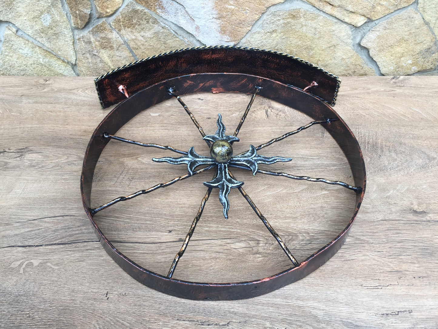 Iron wheels, iron wheel farm, metal wheels, iron wheelbarrow, metal wheel barrow, metal wheelbarrow, iron gifts, yard art, rustic wall decor