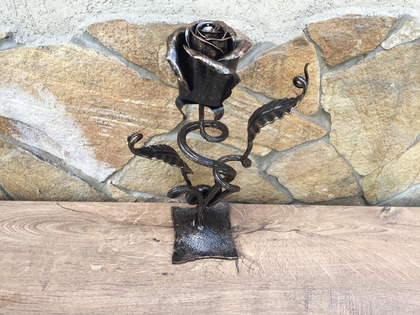 Christmas gift, metal rose, Christmas decor, Christmas decorations, Christmas flowers, metal decor, wedding gift, steel rose, iron rose