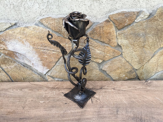 Christmas gift, metal rose, Christmas decor, Christmas decorations, Christmas flowers, metal decor, wedding gift, steel rose, iron rose