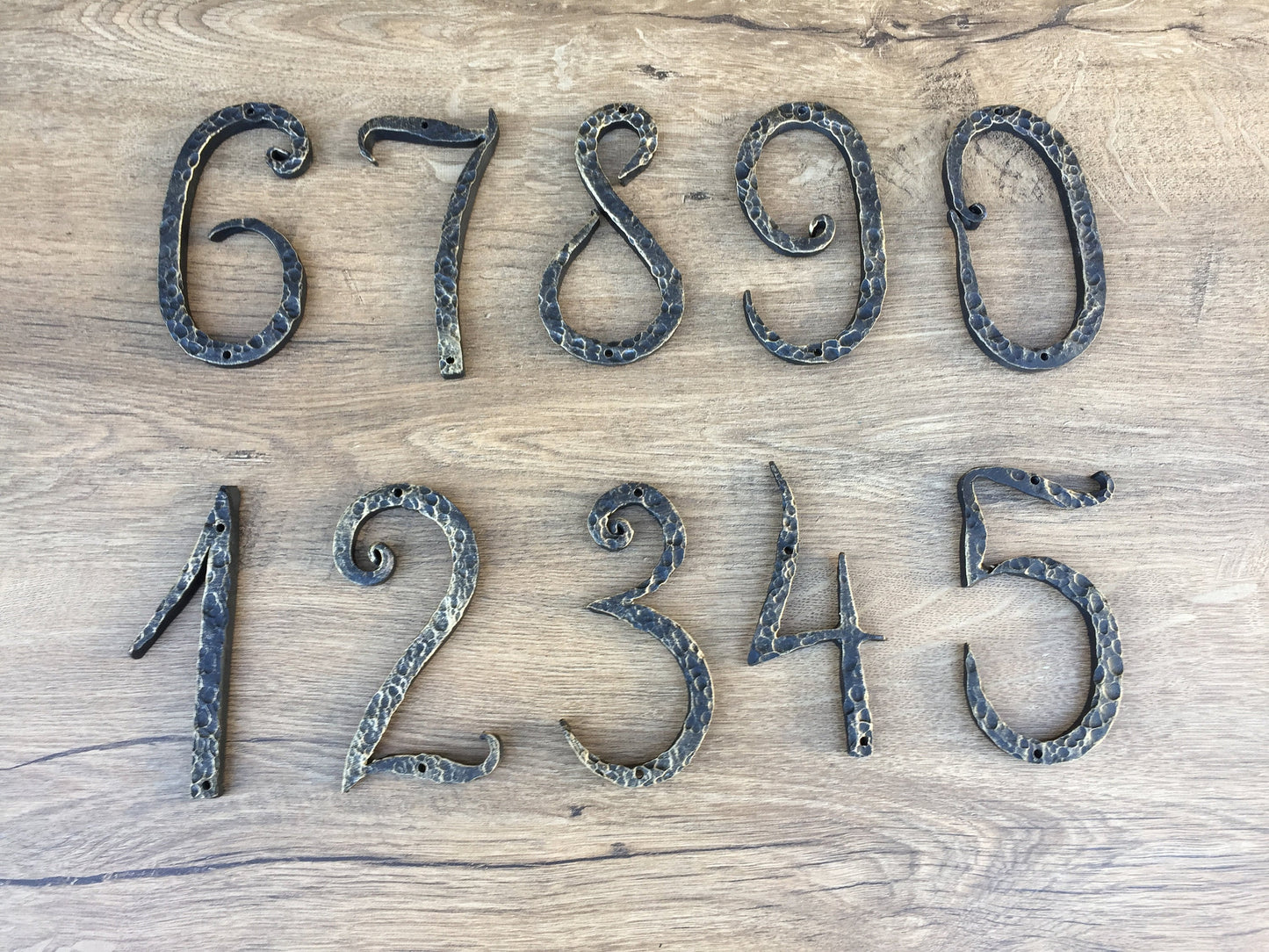 Hand forged numbers, numbers address sign, numbers charms, numbers patch, numbers pendant, numbers plaque, digits, numbers, French decor