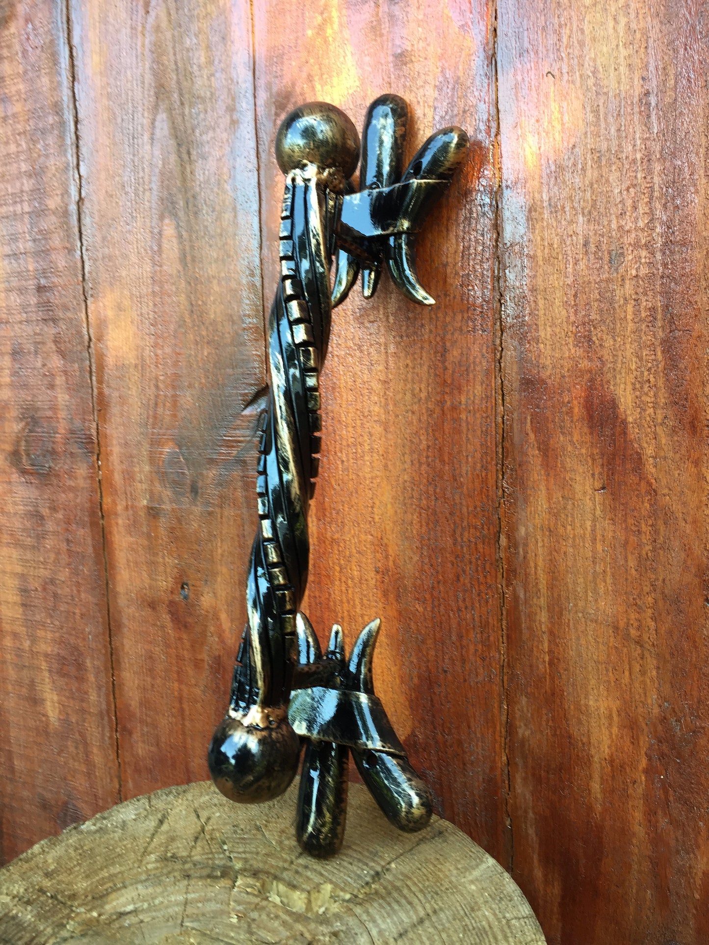 Barn door handle, iron anniversary gift, Fleur de lis door handle, Fleur de lis decor, Fleur de lis charms, door pulls, blacksmith made