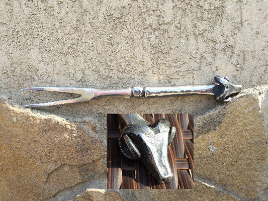 Stainless steel fork, viking fork, hand forged fork, rustic fork, medieval fork, viking artifacts, BBQ fork, barbeque gifts,medieval cutlery