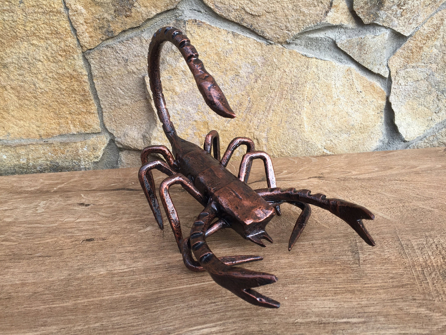 Metal scorpion, forged scorpion, scorpion figurine, arachnid sculpture, metal sculpture, metal statue, art object, metal insect, spider