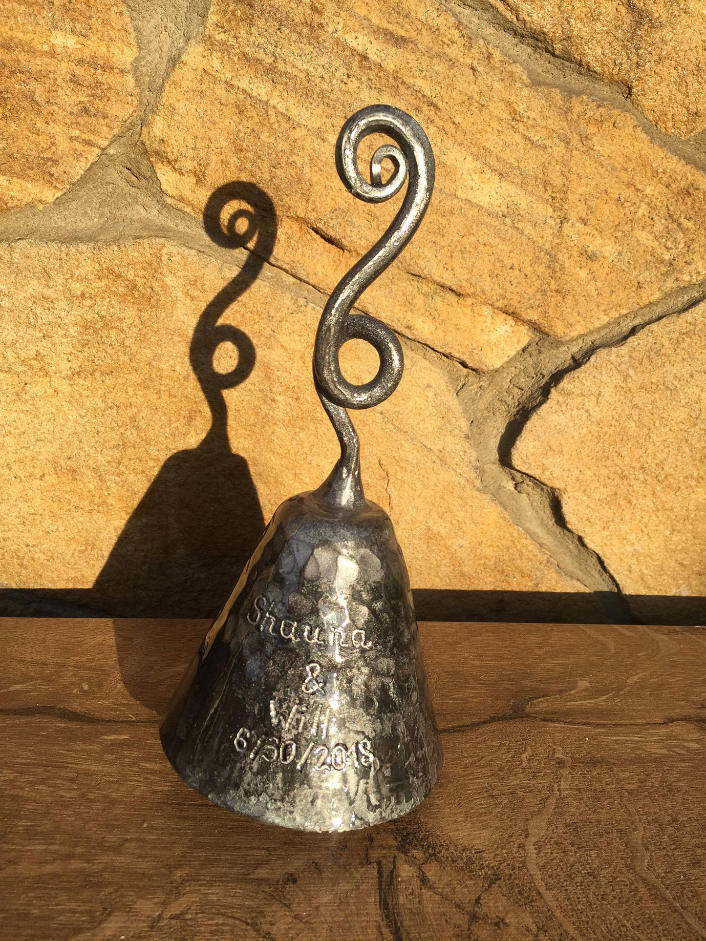 Engraved bell, hand made bells,wrought iron bell, metal bells,iron bells, metal art,metal gift, iron gift, birthday gift, metal sculpture