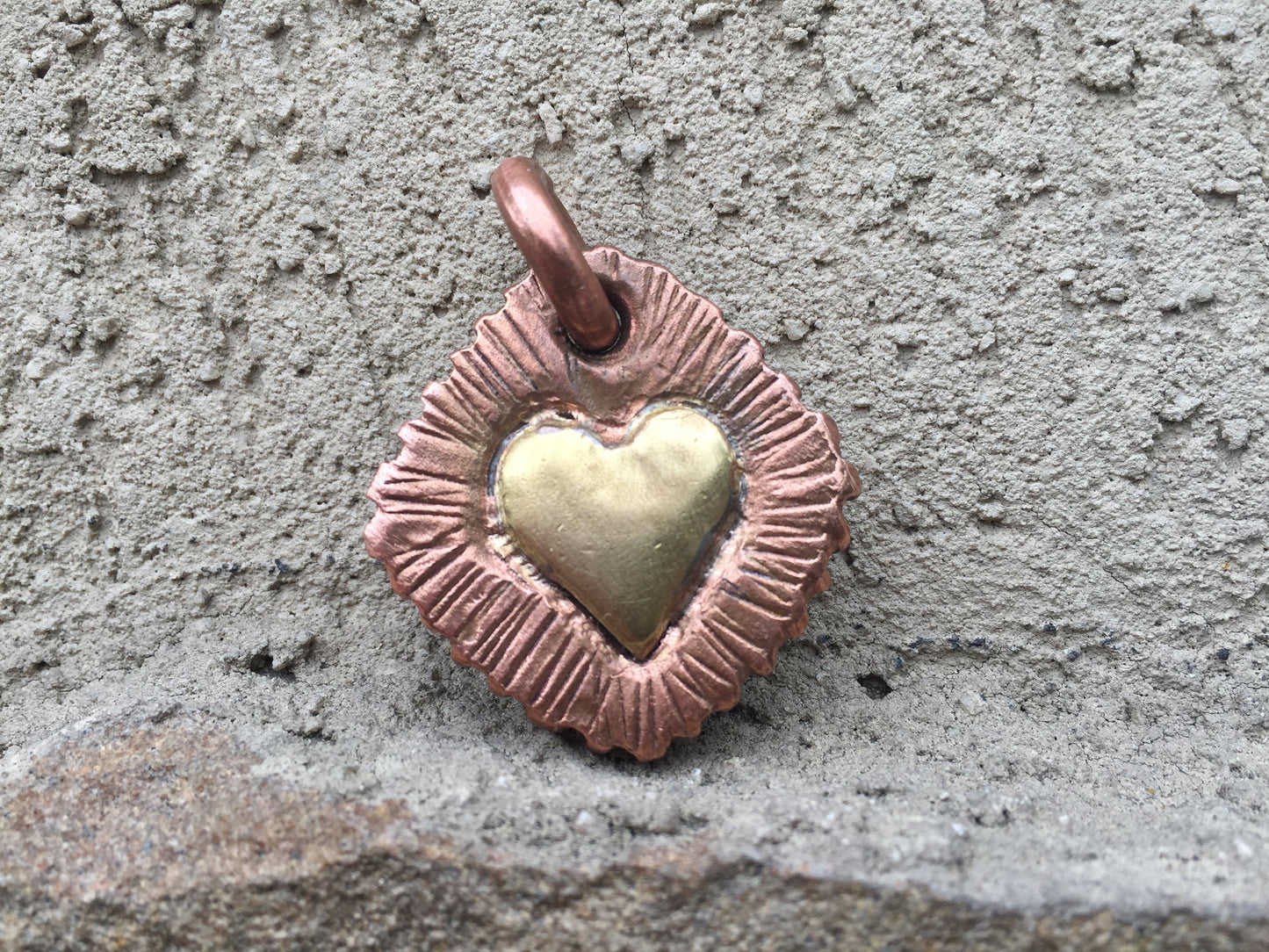 Copper gift for her, bronze heart, copper necklace, copper anniversary, key ring, key fob, key chain, keychain,copper pendant,copper jewelry