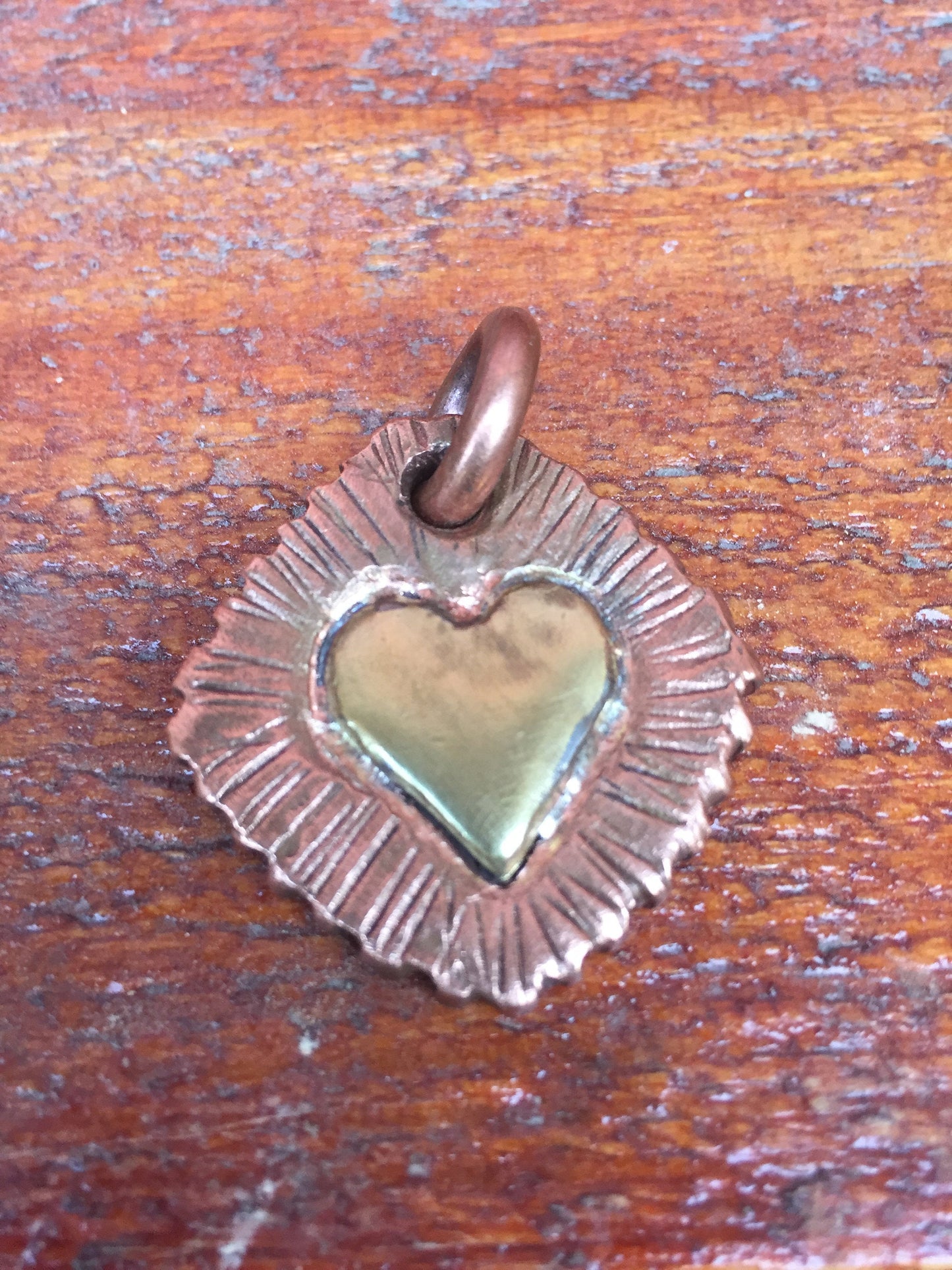 Copper gift for her, bronze heart, copper necklace, copper anniversary, key ring, key fob, key chain, keychain,copper pendant,copper jewelry