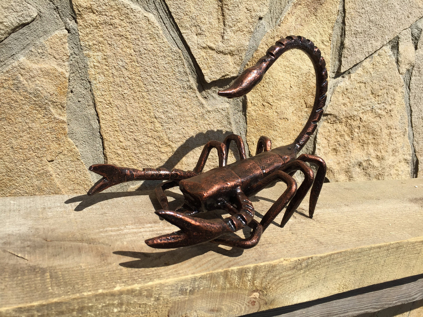 Metal scorpion, forged scorpion, scorpion figurine, arachnid sculpture, metal sculpture, metal statue, art object, metal insect, spider