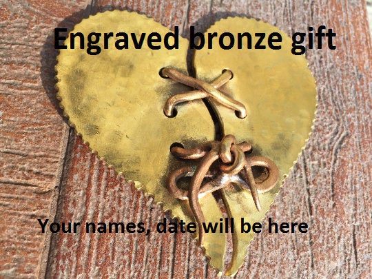Bronze gifts, bronze jewelry, bronze anniversary gifts, bronze charms, bronze decor, bronze heart, bronze gift ideas, bronze home decor