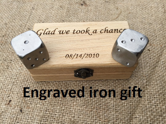 Stainless steel dices, iron dices, iron gift, iron wedding, iron anniversary gift, iron gifts, gaming dice, gaming dice set, gaming gift