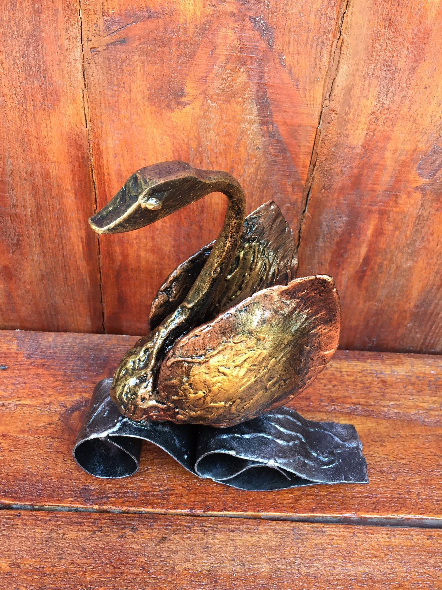 Iron swan, hand forged bird, iron anniversary, anniversary gift, metal art, iron gifts, metal gifts,steel gifts,love sign