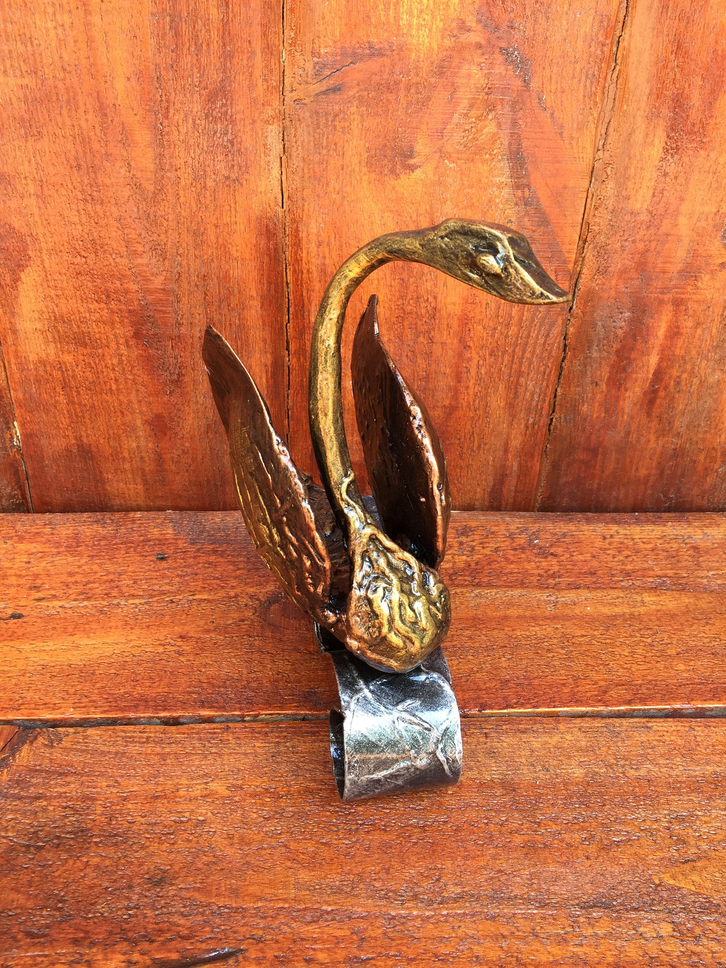 Iron swan, hand forged bird, iron anniversary, anniversary gift, metal art, iron gifts, metal gifts,steel gifts,love sign