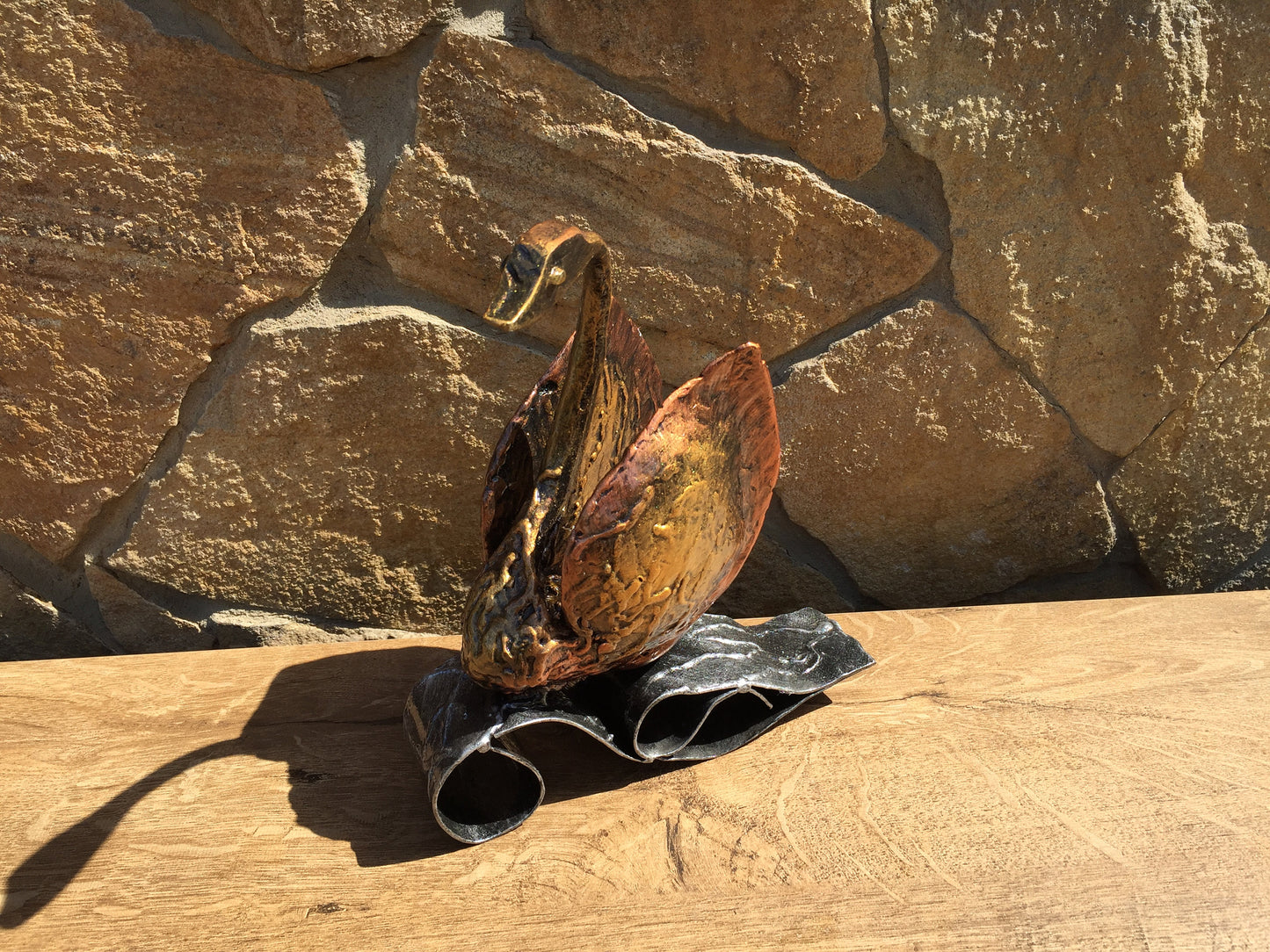 Iron swan, hand forged bird, iron anniversary, anniversary gift, metal art, iron gifts, metal gifts,steel gifts,love sign