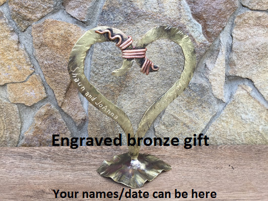 19th anniversary gift, bronze gift, wedding anniversary gift, bronze gifts, bronze gift for her, bronze gift for him, 8th anniversary gift