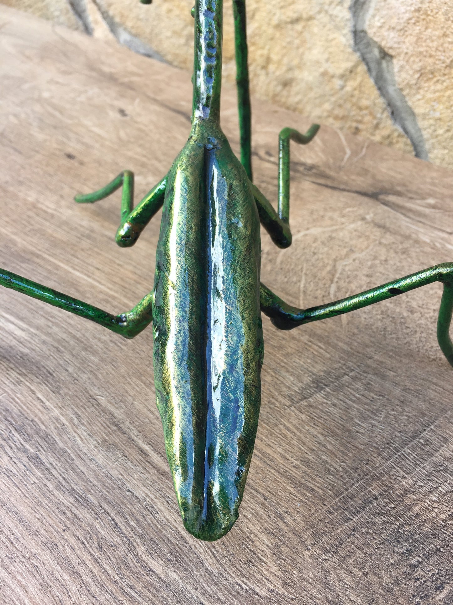 Hand forged mantis, mantis figurine, mantis sculpture, mantis charm, insect gifts,insect art,insect birthday party,insect charms,iron gift