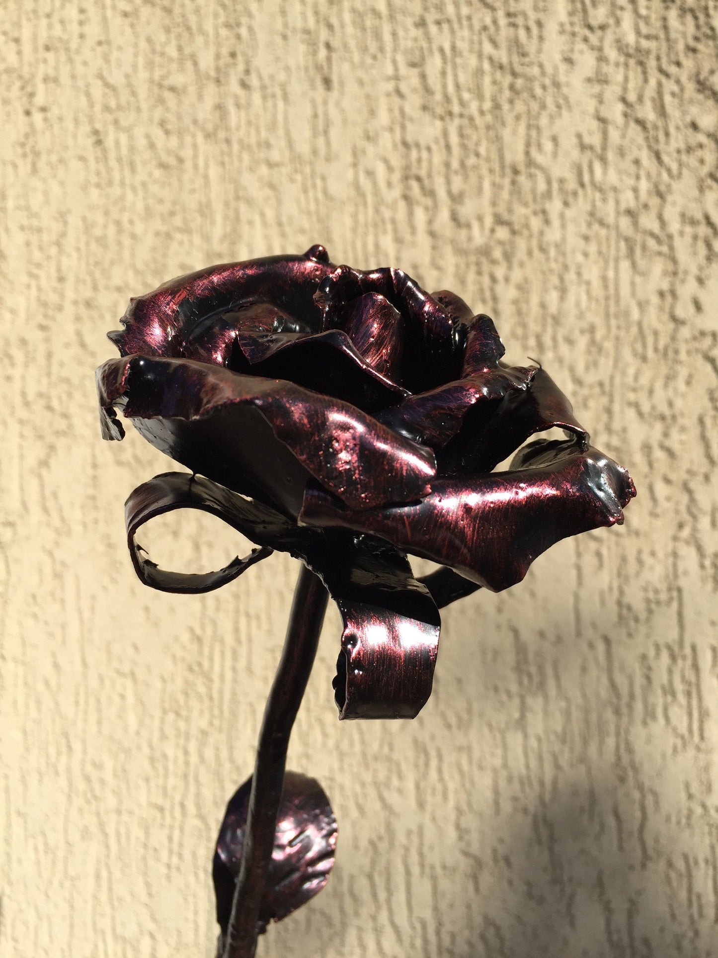 Metal rose, ruby rose, ruby wedding, anniversary gift for parents, 40 Year Anniversary, 40th year of marriage, 40 Year wedding, 40th wedding