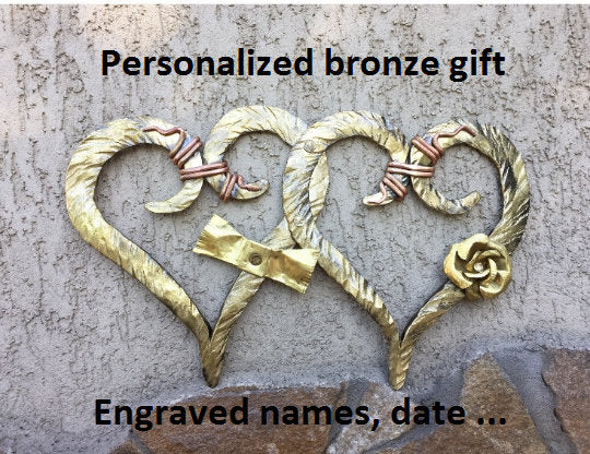 Bronze gift, eighth anniversary, eighth anniversary gift, bronze anniversary gift for women, bronze anniversary gift for her, bronze charms