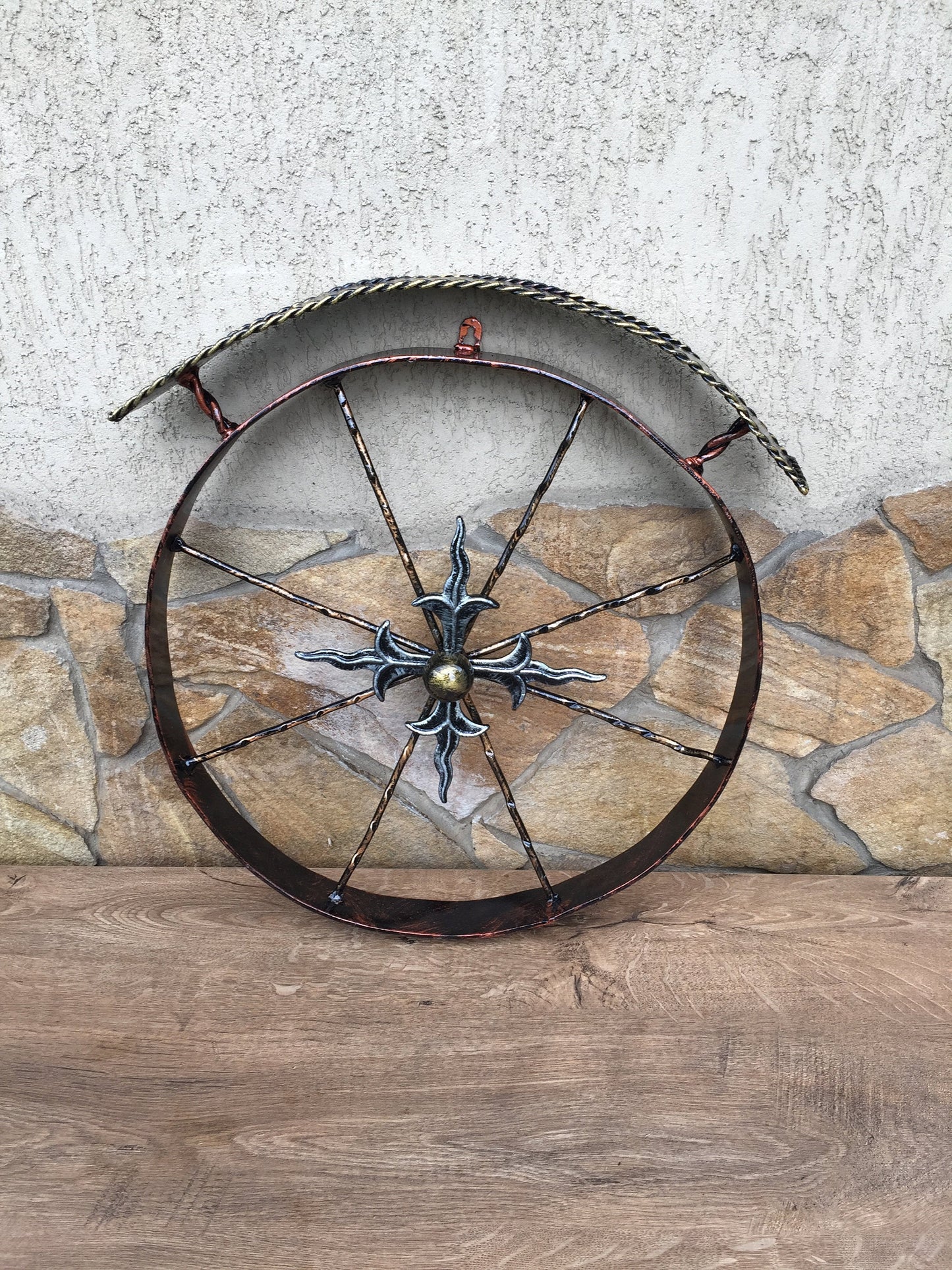 Iron wheels, iron wheel farm, metal wheels, iron wheelbarrow, metal wheel barrow, metal wheelbarrow, iron gifts, yard art, rustic wall decor