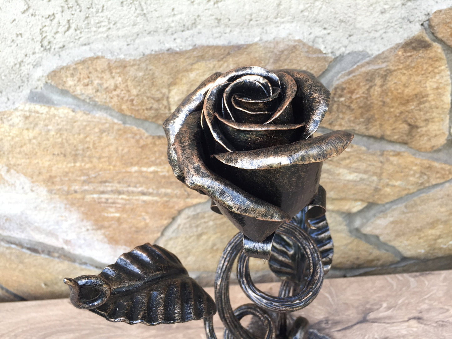 Christmas gift, metal rose, Christmas decor, Christmas decorations, Christmas flowers, metal decor, wedding gift, steel rose, iron rose