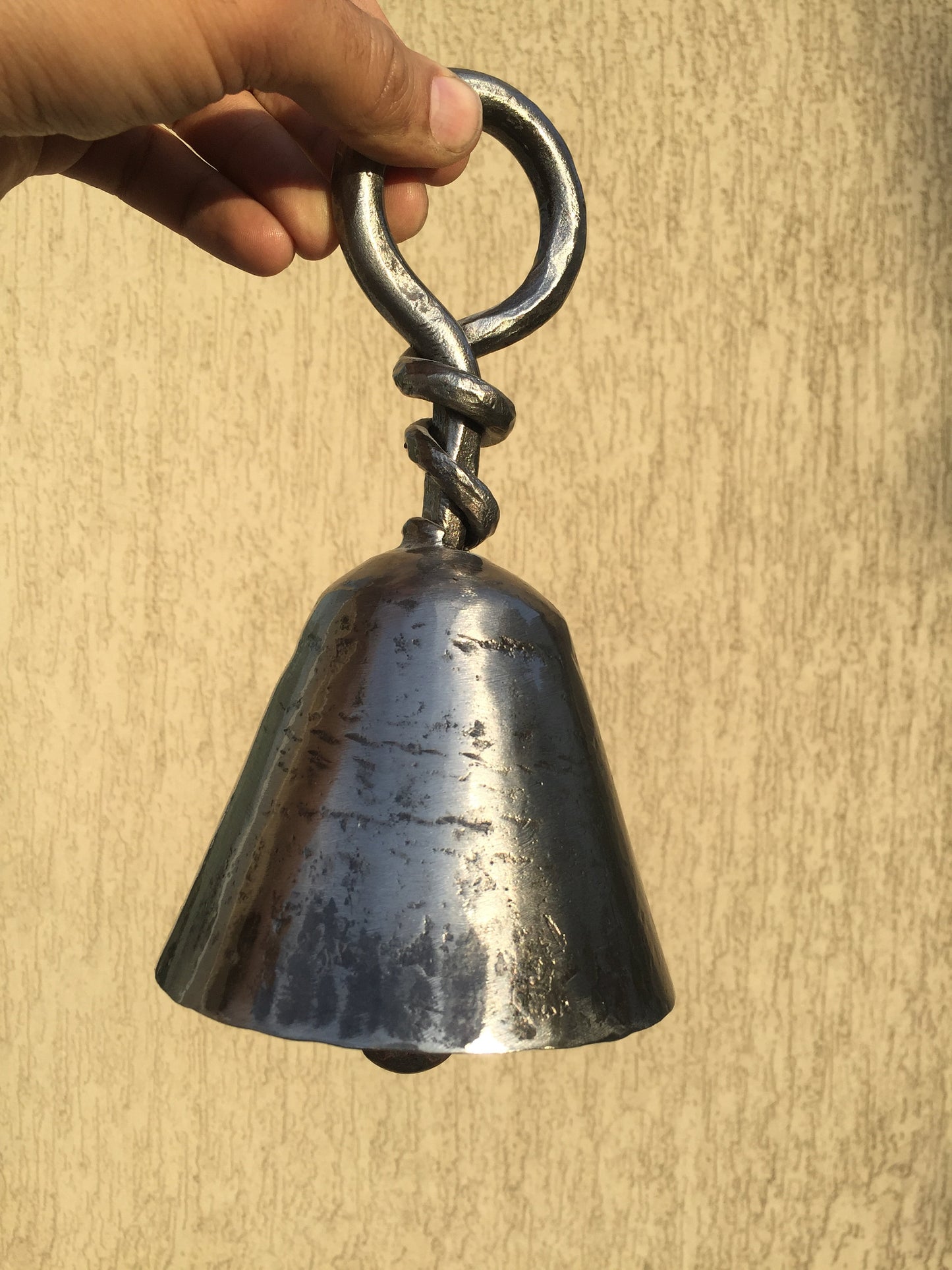 Hand forged bell, handmade bell, wrought iron bell, metal bell, iron bell, metal art, metal gift, iron gift, birthday gift, metal sculpture