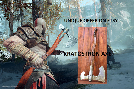 Leviathan axe, God of War axe, Kratos axe, cosplay, prop, games, replica, mens gift, groomsman gift, iron gifts, viking axe, cosplay props