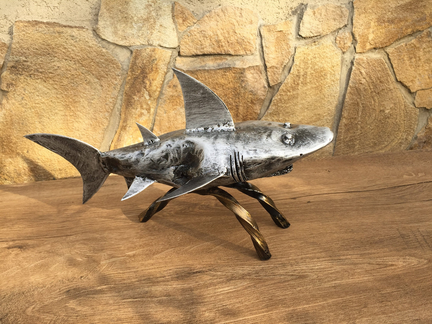 Metal shark, shark decor, shark party, shark birthday party, shark mermaid party, shark gift, fish decor, beach, beach house,sea life,shark