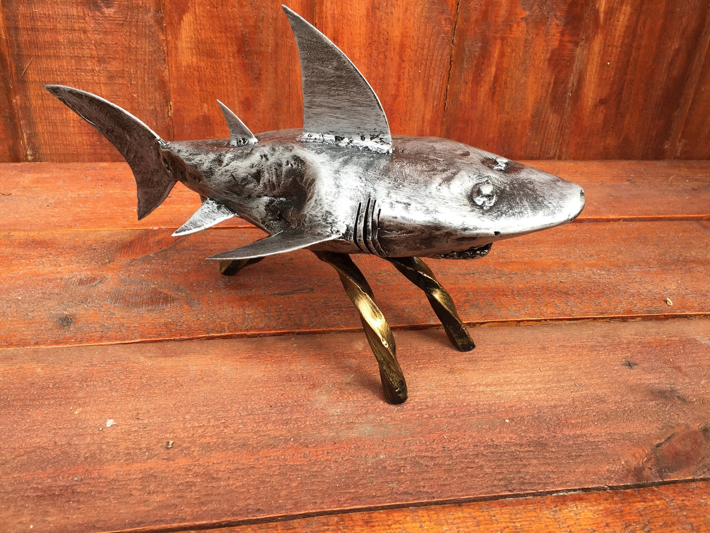 Metal shark, shark decor, shark party, shark birthday party, shark mermaid party, shark gift, fish decor, beach, beach house,sea life,shark