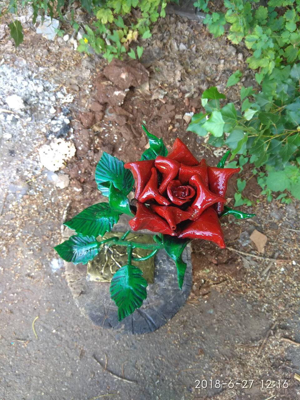 6th anniversary, engraved gift, personalized iron gift, iron rose, steel rose, metal rose, iron gift, anniversary flower,anniversary jewelry