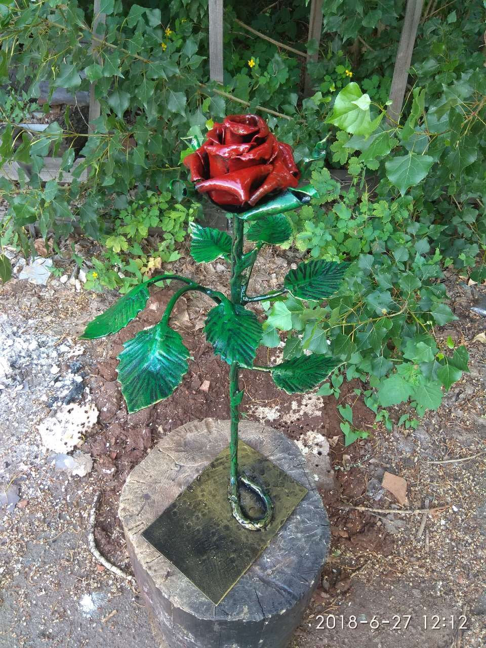 Iron anniversary, 6th anniversary, 6 year anniversary, engraved gift, personalized gift, iron rose, steel rose, metal rose, iron gift, rose