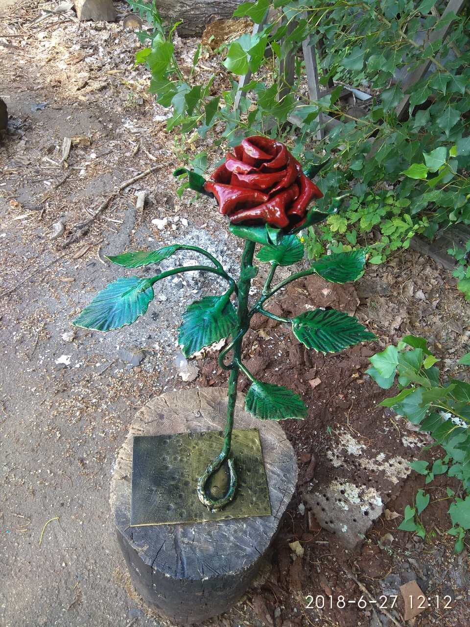 Iron anniversary, 6th anniversary, 6 year anniversary, engraved gift, personalized gift, iron rose, steel rose, metal rose, iron gift, rose