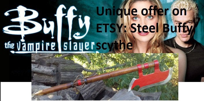 Scythe holder, Buffy the Vampire Slayer Replica, Buffy scythe, scythe of Buffy, cosplay, Buffy art, prop, games, replica,foam,vampires,Giles