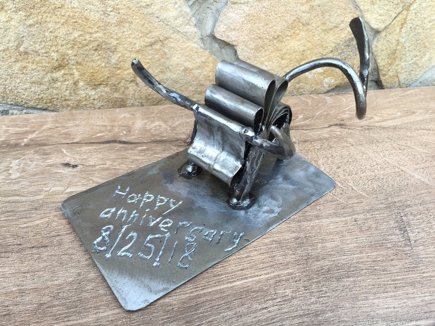 11th anniversary gift, steel anniversary gift for him, 11 year anniversary, steel scroll, partner, for him, for her, favours,love,steel bull