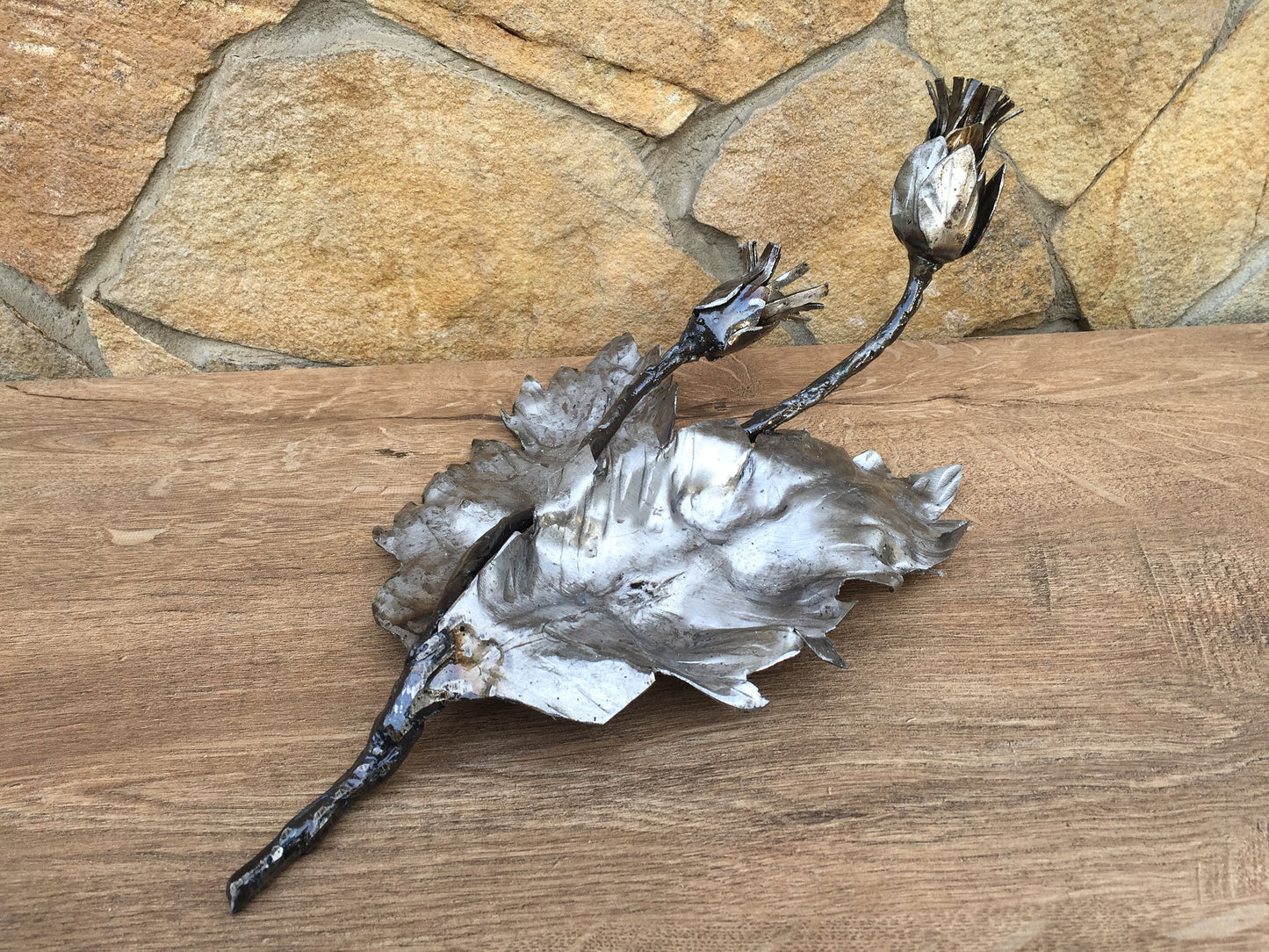 Hand forged thistle, iron thistle, Scottish thistle, 6th anniversary gift, 11th anniversary, iron gifts, steel gifts, 6 year anniversary